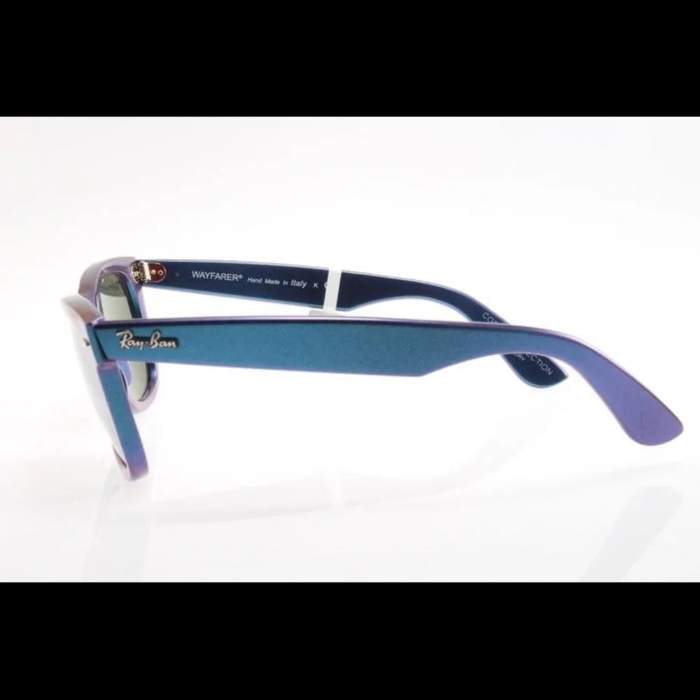 Ray-Ban Blue Frame Sunglasses with Light Blue Lenses